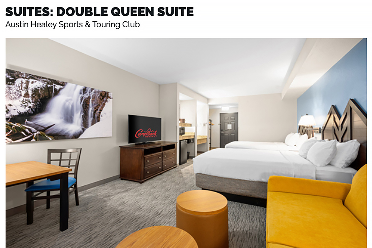 Encounter rooms all feature two queen beds, with sofa bed and table.