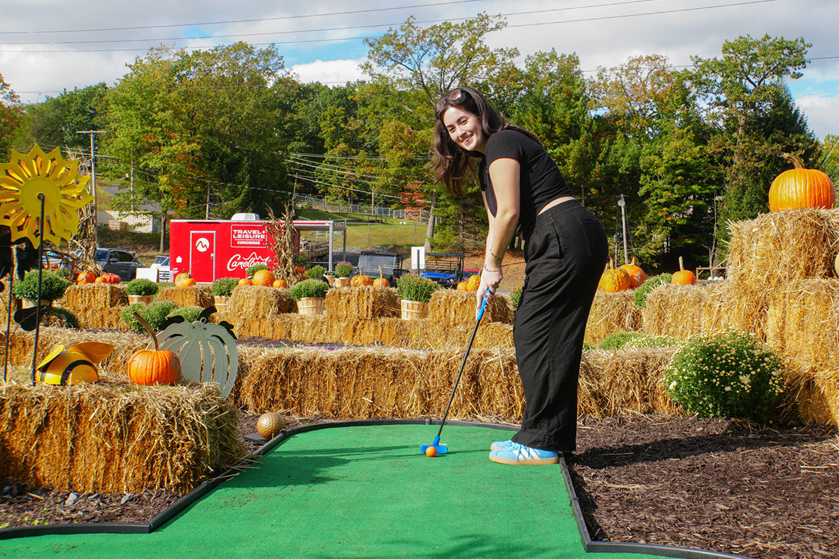 Fall is a great time to challenge friends to mini golf.