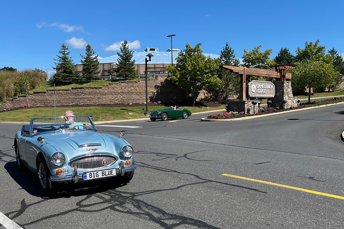 Picture you and your Healey at Camelack Resort this fall.